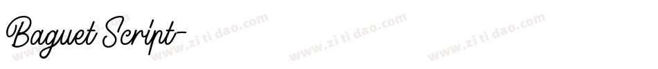 Baguet Script字体转换